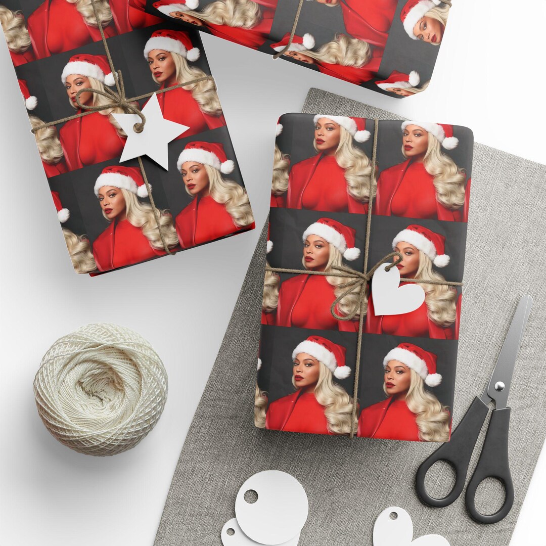 Beyoncé Inspired Santa Wrapping Paper | Queen Bey Gift Wrap | Music ...