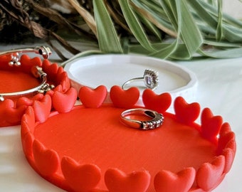 Heart Trinket Trays | Jewellery Holders | Ring Dish | Customised text option