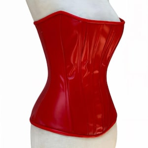 Heavy Duty Women&#39;s Overbust Corset Steampunk Gothic Leather Corset Steel Boned Corset