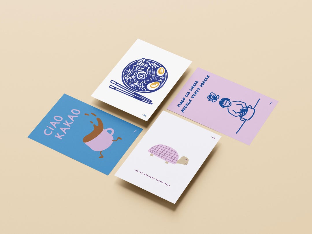 Set of High-quality, Graphic Postcards – Perfect as a Gift or ...