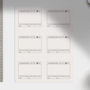 Printable Quilt Labels: Handmade with Love, Editable (PDF Download)