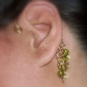 Ear Cuff, ear wire, ear wrap, ear jacket, earring component, ear climber, Simple 3 loop Drop Blank, beading supply image 4