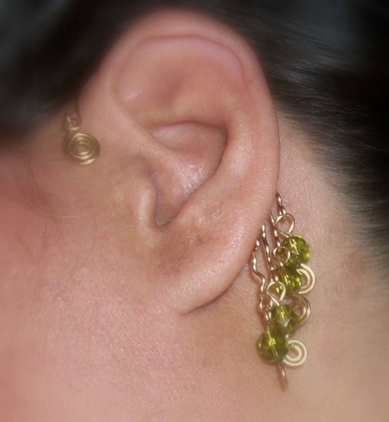 Ear Cuff, ear wire, ear wrap, ear jacket, earring component, ear climber, Simple 3 loop Drop Blank, beading supply image 4