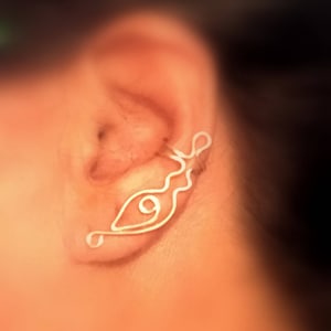 Goddess Ear Cuff, ear jewelry, ear climber, ear wrap, ear jacket, non pierced, Goddess, Hug