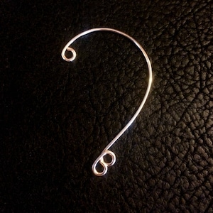 Ear Cuff, ear wire, ear wrap, ear jacket, earring component, ear climber, Simple 3 loop Drop Blank, beading supply image 1