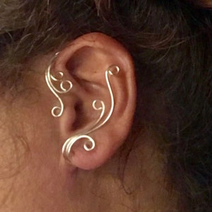 Wave ear cuff, vine, ear jewelry, ear climber, non piercing, ear climber