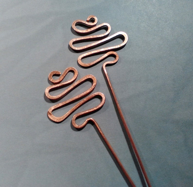Copper Hair Pins Hair Sticks Copper Wire Hair Accessories Etsy