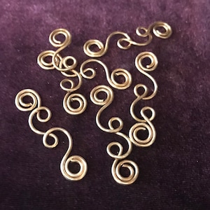 Fancy Handmade Swirl  paisley Link, connection, finding, jewelry finding 6