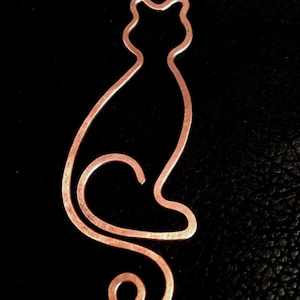 Copper Cat Bookmark 1pc