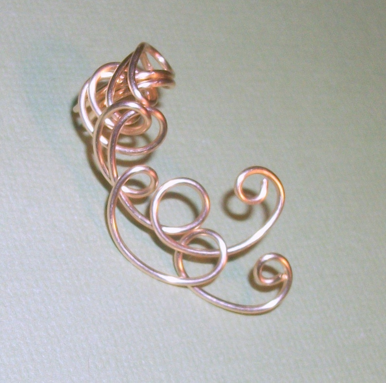 Twirly Swirly Ear Cuff, ear wrap, ear climber, ear jacket, ear jewelry, ear decoration, non pierced image 2