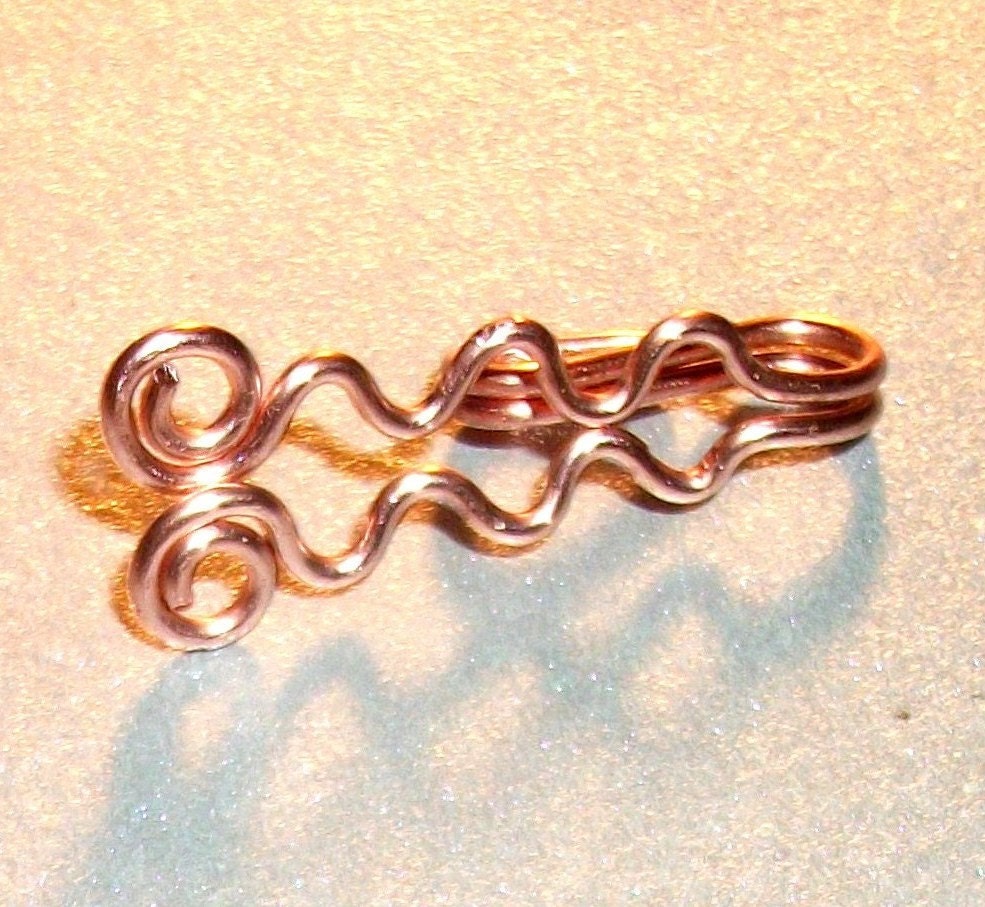 Copper Wire Vine Wiggle Jewelry Bail Etsy