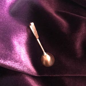 Brass or Copper Tiny Spice Spoon, Steampunk, brass spoon, salt spoon, condiment spoon, herb spoon image 3