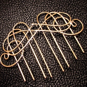 Hair Comb, Hair fork, Hair accessories, Hair jewelry, rustic wedding, bridal comb, decorative hair comb, woven hair comb
