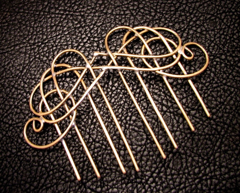 Hair Comb Hair fork Hair accessories Hair jewelry rustic Etsy