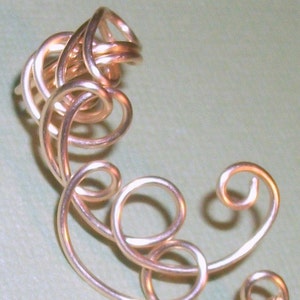 Twirly Swirly Ear Cuff, ear wrap, ear climber, ear jacket, ear jewelry, ear decoration, non pierced image 3