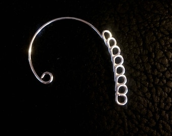 Wire Ear wrap,  Ear Cuff, ear jacket, ear climber, ear wrap, beading, non pierce, 9 loop ear beading Blank