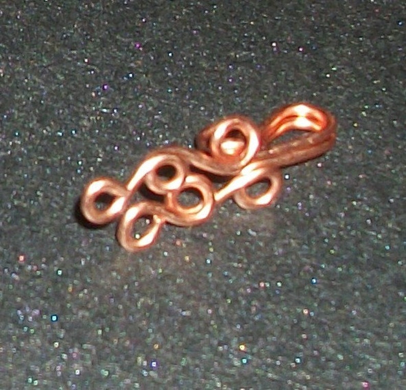 Copper Wire Vine Swirls Jewelry Bail Etsy