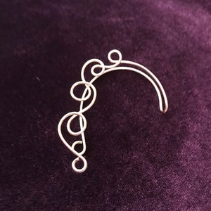 Swirl Vine Ear Wrap, Gold plated Ear Cuff, ear jacket, ear climber, ear jewelry, non pierced