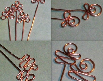 Sampler Loops, Swirls, Headpin Eyepin  4 ea