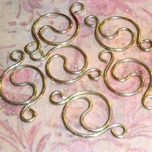 Handmade Brass Wire Swirl Link Connection 6 image 2