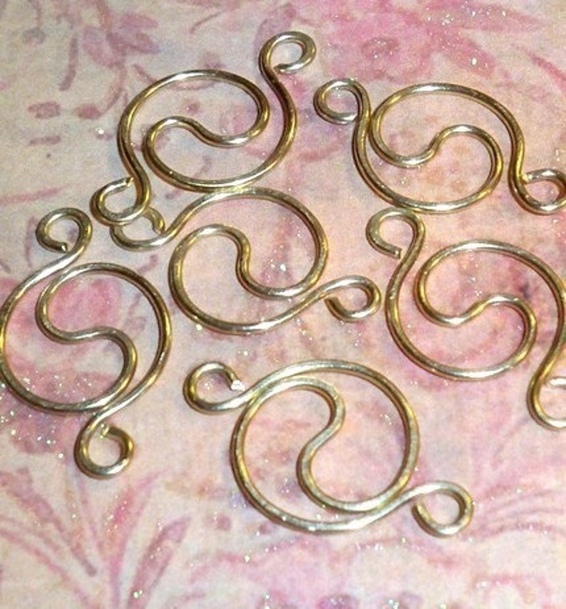 Handmade Brass Wire Swirl Link Connection 6 image 2