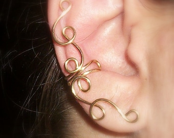 Vine ear cuff, Swirl Vine Ear Cuff, ear wrap, ear jacket, ear climber, ear jewelry, ear decoration,  non pierced