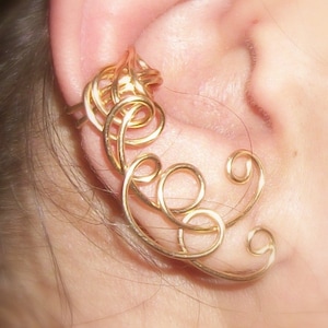 Twirly Swirly Ear Cuff, ear wrap, ear climber, ear jacket, ear jewelry, ear decoration, non pierced