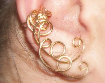 Twirly Swirly Ear Cuff, ear wrap, ear climber, ear jacket, ear jewelry, ear decoration, non pierced