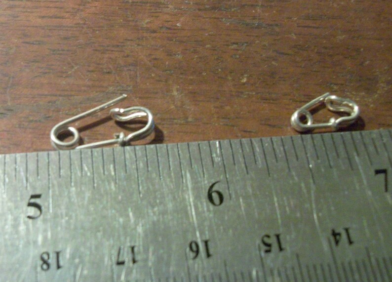 Safety Pin Earring, Handmade Silver Plate or Gold Plate, Safety Pin ...