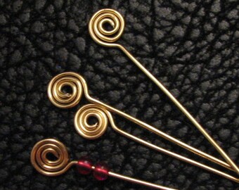 Épingles tourbillonnantes, épingles pour les yeux, épingles de fantaisie, fournitures de bijoux, fournitures de perlage, composants de bijoux, composants de perlage, épingles de perlage, 4pc