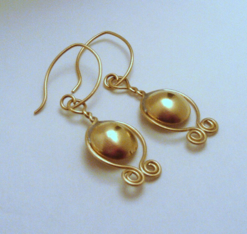 ancient jewelry Brass jewelry Ancient Inspired greek earrings Brass Earrings roman earrings brass earrings
