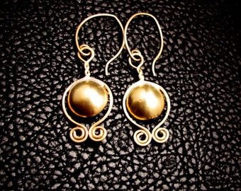 Ancient Inspired, Brass Earrings, Brass jewelry, greek earrings, roman earrings, brass earrings, ancient jewelry
