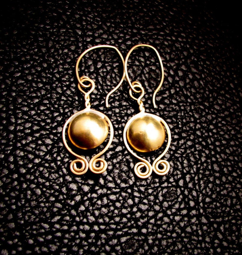 ancient jewelry Brass jewelry Ancient Inspired greek earrings Brass Earrings roman earrings brass earrings