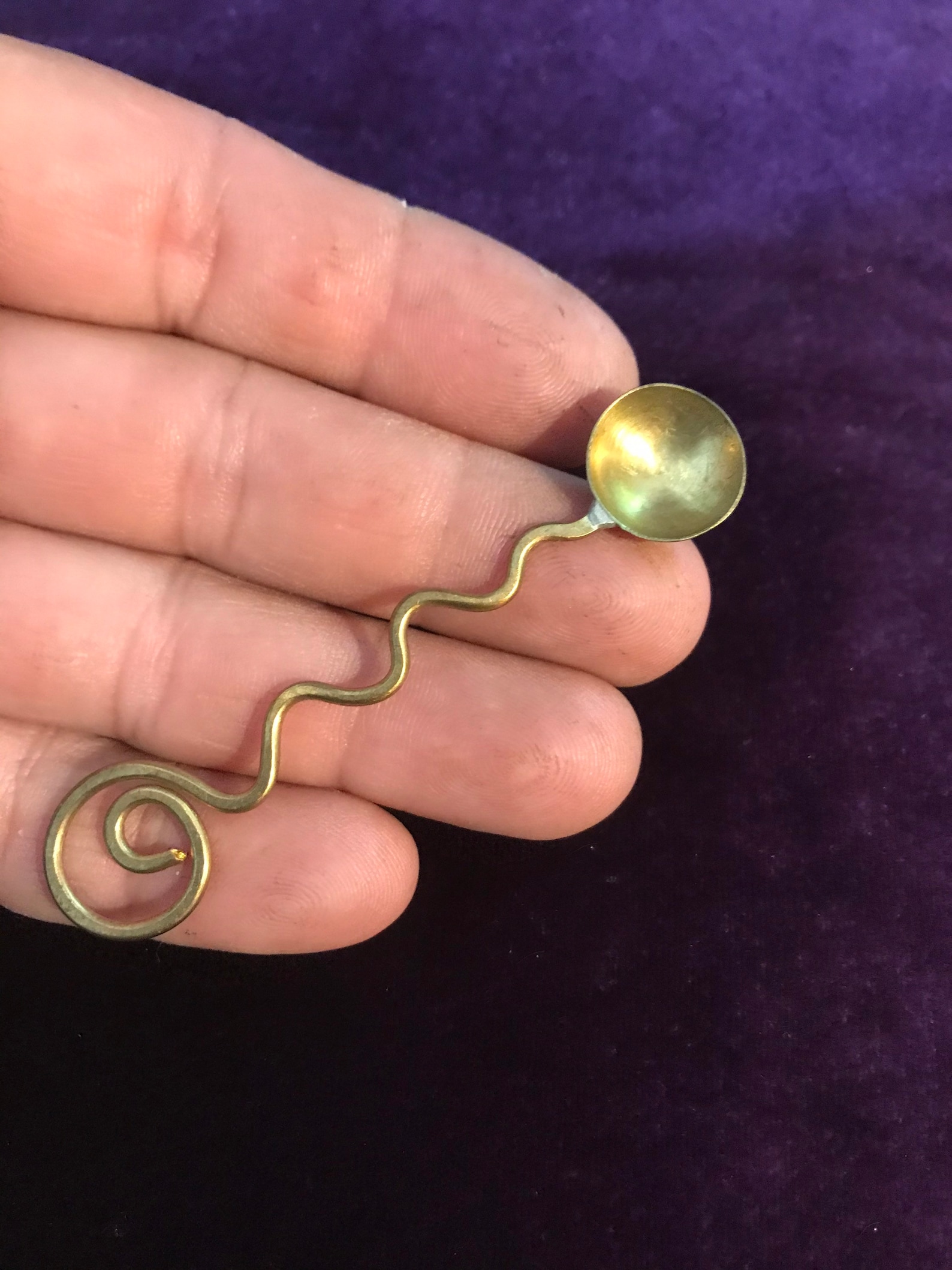 Tiny Spice Spoon Spice Spoon Brass Spoon Herb Spoon Salt Etsy