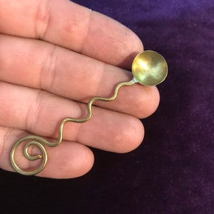 Tiny Spice Spoon, spice spoon, brass spoon, herb spoon, salt spoon, copper spoon, kitchen scoop, small scoop