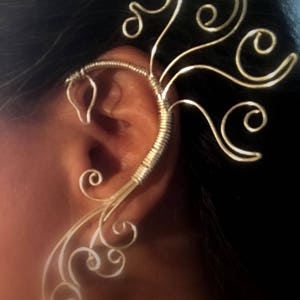 Phoenix, Phoenix Fire Jewelry Ear Cuff, Vine Jewelry, ear jewelry, ear climber, ear wrap, ear jacket, non pierced