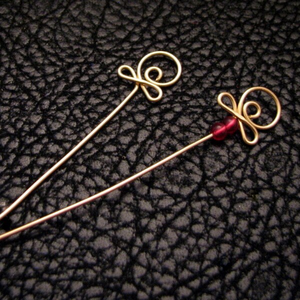 Hoop Loop Eye pin, fancy Headpin, headpin, jewelry finding, beading supply, beading component, jewelry pin, beading headpin, 4pc