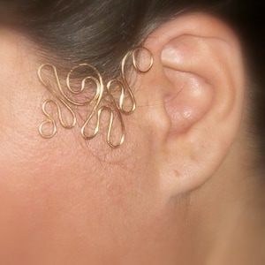 Temple Gems, Ear Cuff, Gold plate, Ear Jewelry, Ear wrap, ear jacket, ear climber, ear accessories, silver plate, non pierced