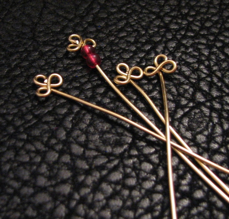 Head Pin Eye Pin Jewelry Finding Clover Head Pin Beading Etsy