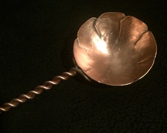 Kitchen spoon, Coffee spoon, copper utensil, coffee scoop, Copper scoop, kitchen, flower coffee scoop, coffee spoon, copper, scooper