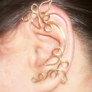Ear Cuff, Vine Jewelry, ear jewelry, ear climber, ear wrap, ear jacket, silver plate, non pierced