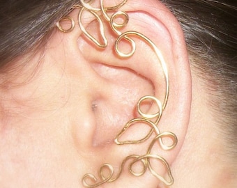 Ear Cuff, Vine Jewelry, ear jewelry, ear climber, ear wrap, ear jacket, silver plate, non pierced