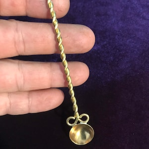Twisted Fancy Spice Spoon, Steampunk, spice spoon, brass spoon, herb spoon, salt spoon,Jewelry, kitchen, crafting