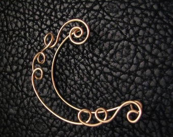 Ear Cuff, Swirl Vine ear Wrap, ear jacket, ear climber, ear jewelry, non pierced, ear decoration