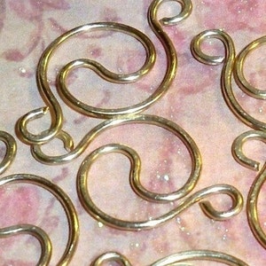 Handmade Brass Wire Swirl Link Connection 6 image 1