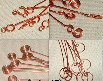 Sampler Loops, Swirls, Headpin Eyepin  4 ea