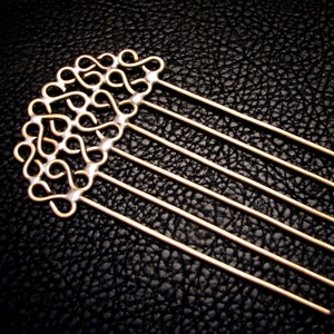 Hair Comb, hair decoration, hair fork, metal hair comb, hair pick, hair stick, decorative combs
