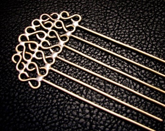 Hair Comb, hair decoration, hair fork, metal hair comb, hair pick, hair stick, decorative combs