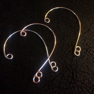 Ear Cuff, ear wire, ear wrap, ear jacket, earring component, ear climber, Simple 3 loop Drop Blank, beading supply image 2