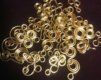 Lot Gold Plate Charms Connections